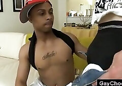 Interracial gay blowjobs with ghetto gay boys