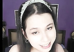 Cute tgirl DaniTheCutie lactates from her small breasts just for you