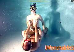 Exciting Underwater Photo Session For Lucky Photographer Pt2 - cowgirl sex