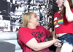 tatted redhead ts assfucking all girl tgirl