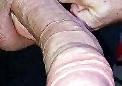 fingering my Horny wet uncut cock