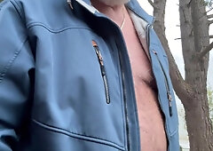 I meaty abnormal man meat hoe jacks off my manstick nude in public in a parking bunch near 2 streets