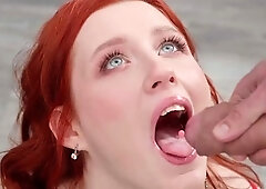 Alice's Steamy Bukkake Seduction: Redhead Behind the Scenes