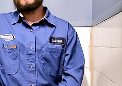 Phat jizz flow in the shower at work