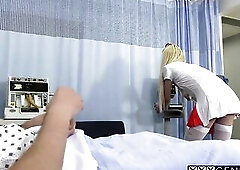 Concupiscent transsexual doctor Jenna Gargles hardcore bareback anal and this babe fixed smutty patient with her constricted butt Amoral man pulled ou
