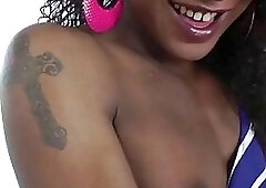 Ebony shemale Kayla loves anal banging