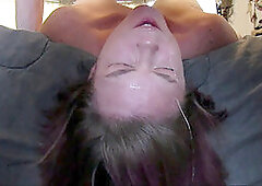 Big cock throatpie, wife deepthroat swallows, big cock