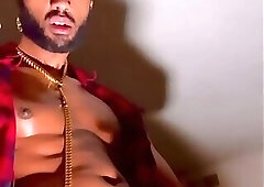 Stroking & Posing Late Night While My Roommate Is Sl**p (RashadTheRod)