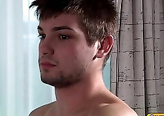 Josh jammed a little toy in Johnnys anal and flipped him