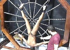 DaddysBondageBoys: Black Guy RT enjoys his cock and ass being toyed by Master Kaden Roads