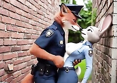 Fur Zootopia: Judy Hopps and Nick Wilde - Cunning Fox Bangs Bunny after work