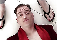 Horny Masseuse TS Mandy gets banged by Chads