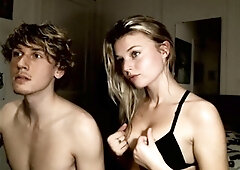 Blonde creampie babe rammed in tight ass