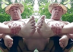 Outdoor, chubby gay, gay jerking