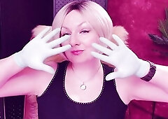 ASMR with nitrile gloves fetish.