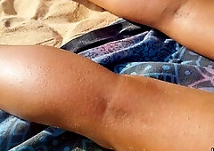 Hotsportfit’s Pair Public Beach Tugjob and Twat Masturbation