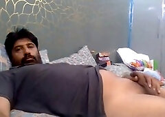 Pakistani daddy Dxxavier enjoys some solo play with his knob