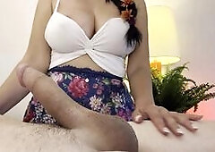Asian masseuse, big white dick, post cum