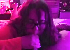 See me in this Gorgeous Velma Cosplay give a sloppy oral and a footjob just to turn around and ride this jock.