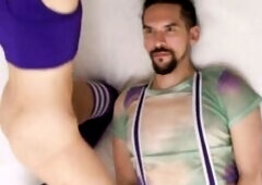 After a lengthy pegging session, Iris takes off their panties and rides Flower's face. During the time that wanking, Flower gets squirted all ove
