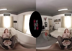 Silk Fetish - Busty Redhead Stockings Pov - Sexlikereal