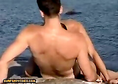 Hot guys at the beach 69 licking ass fuck bareback and cum on face