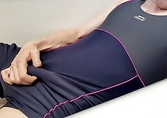 Getting drenched in a delightful mix of urine and semen, indulging in the pleasure of soaking swimwear!