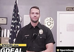 SPANKBANG GOLD - Cheating Hawt Cop Team-fucked By Whole Cop Power