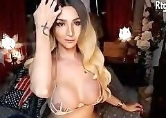 Beautiful ladyboy girl big tits webcam show