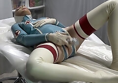 Stacked brunette goes solo toys and masturbation