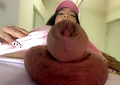 Sexy transsexual gets pounded by massive black shecock