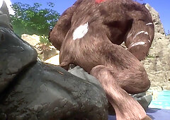 Minotaur Jizzes A BUNCH From Being Nailed by Rhino (Gulhragg) - Insatiable Life Fur Covered