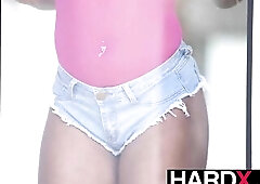 HARDX - Large Butt Black Girl Tour Love Takes HARDCORE Smashing