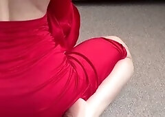 Sexy dress, perfect body, femdom ass worship