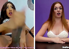 Transgender Big Dick Cumshots Edition - The Girls React