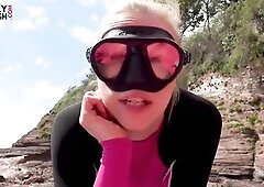 I’ve got a defiance for u! I’m wearing my hot fresh ebony rubber dive mask, but this day I’m using it for smth much greater amount thrilling. Th