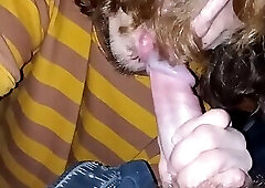 Sucking a hot cock of my cute friend