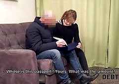 Debt4k. Lovely ginger Alice Klay should suck & ride shaft of loan collect