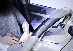 PUBLIC GETTING OFF: Risky getting off in GYM parking plenty of & tonguing my jizm after climax (4K - 60FPS)