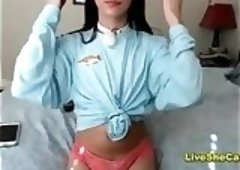 Cute CD plays hairy big dick