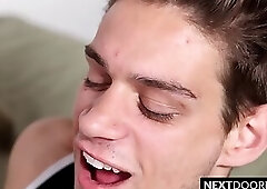 Skinny guy drills his boyfriends best friend up the rear