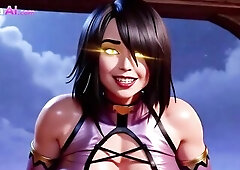 Feral assassin gets her cunt pounded by celebrity warrior in the kitchen. Groans drown out the sound of burning burgers as they bang wild in this CG a