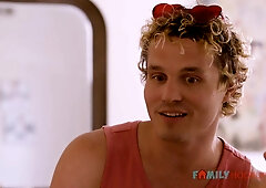 Busty Blonde MILF Cougar with Hairy Pussy Briana Banderas takes Monster Cock