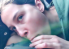 Stranger teen catching me and suck shaft in bus