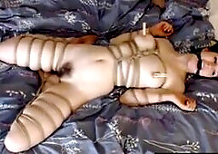 Bound, Whipped, and Dildoed on Webcam