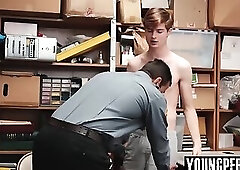 Straight teen detained and fucked by Officers raw cock