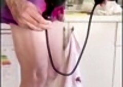 I shove an inflatable dildo up my ass