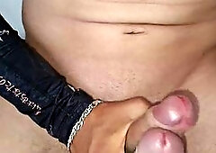 Dinars Big-Cock Bareback Orgasms Glue Two Shafts Together with Powerful Cum Streams in