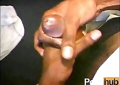 Ebony Guy Jerking Off Alone
