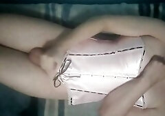 Femboy masturbates great tugjob